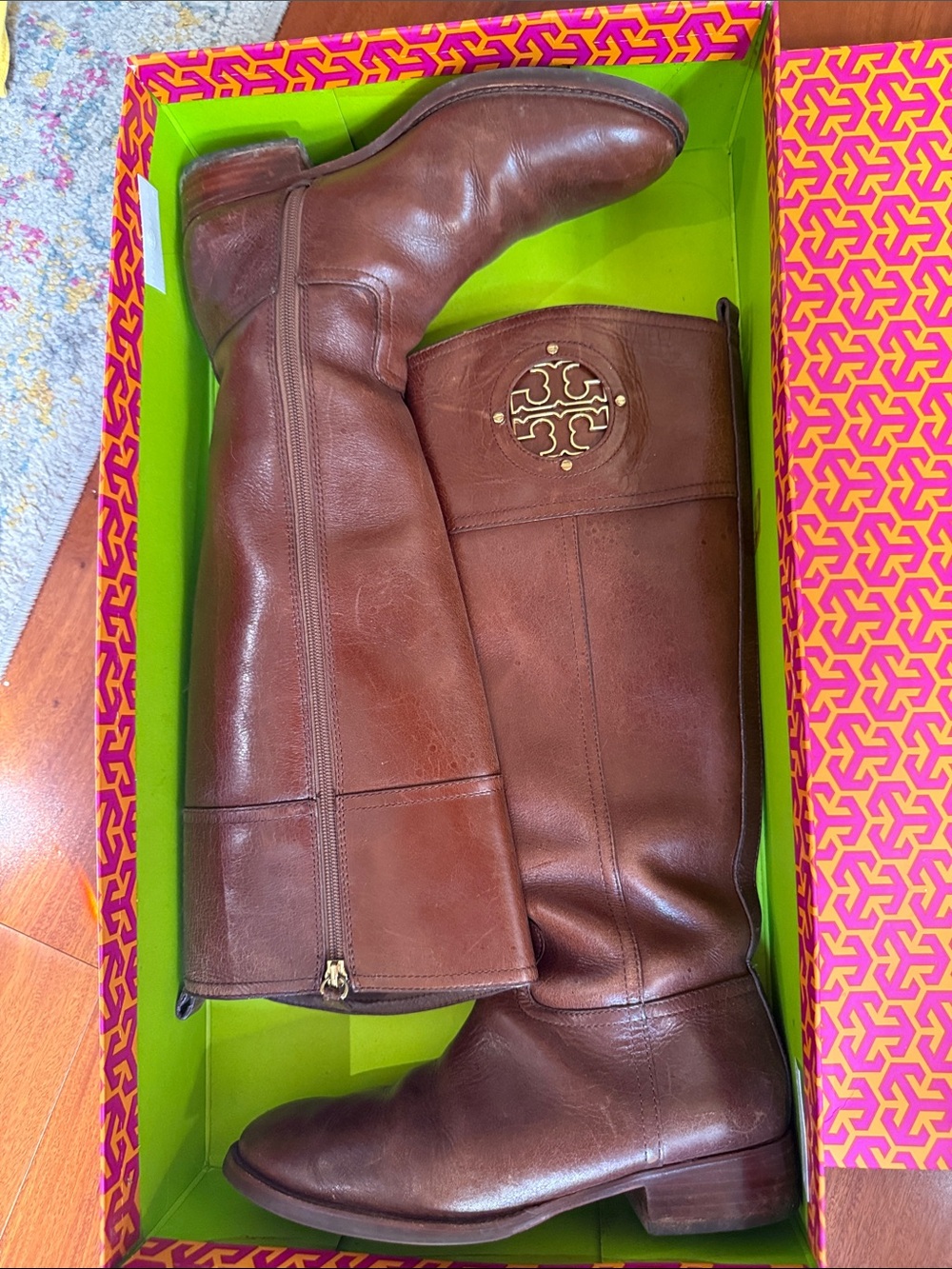 Leather knee high Boots in Box